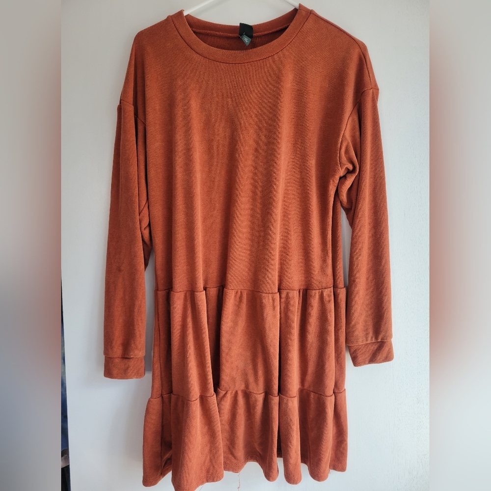 Wild Fable Jersey Dress Burt Orange Medium - Picture 2 of 5